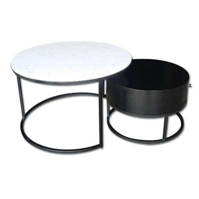 [Trả góp 0%] Bàn trà Acerra 1 thanh trắng IBIE nhiều tùy chọn