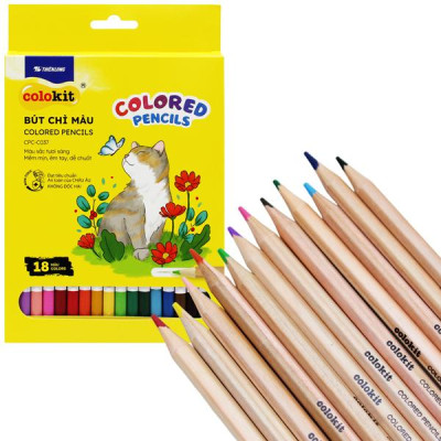 Hộp 18 Bút Chì Màu Colored Pencils - Colokit CPC-C037