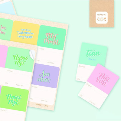 Bộ 24 Nhãn Vở B Cấp II - Linh Lan