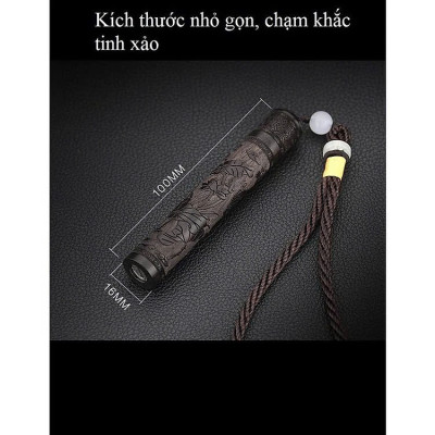 Hộp Quẹt Điện Thổi Chiết Hỏa Từ Kiểu Phim Kiếm Hiệp Độc Đáo Chạm Khắc Tinh Xảo, Bật Lửa Thổi Chiết Hỏa Tử Gỗ Đàn Hương Kèm Cáp Sạc