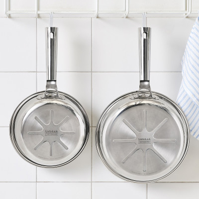 Chảo SUIT STS LocknLock  - hệ thống khóa dầu - Thép không gỉ - Thiết kế móc treo - Dùng bếp từ - Màu tự nhiên