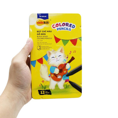 Hộp 12 Bút Chì Gỗ Đen Black Wood Colored Pencils - Colokit CPC-C029