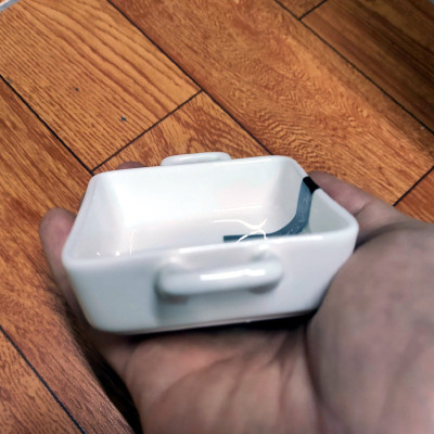 Dĩa sứ chấm mắn đựng gia vị 2 quai Casa Zen chuẩn Hàn Quốc