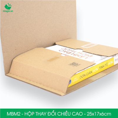 MBM2 - 25x17x6cm - Combo 20 Hộp carton thay đổi chiều cao - Thùng carton đóng hàng