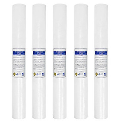 Bộ 5 lõi lọc nước PP | số 1- 1micron dùng cho bộ lọc thô, máy lọc nước R.O 50L/h (Hàng chính hãng)