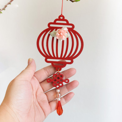 Combo 6D - Bộ 6 dây treo trang trí Tết Khai Lộc Hoàng Kim màu đỏ, trang trí mai, đào