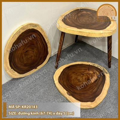 MẶT BÀN OVAL GỖ ME TÂY KR20143 - XEM NGAY