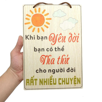 Tranh Gỗ Decor Trang Trí - Ngọc Phương NP003 - Khi Bạn Yêu Đời