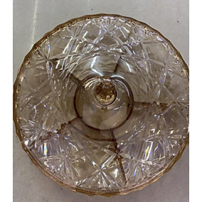 Khay đựng mứt tết  bằng nhựa trong Acrylic màu vàng