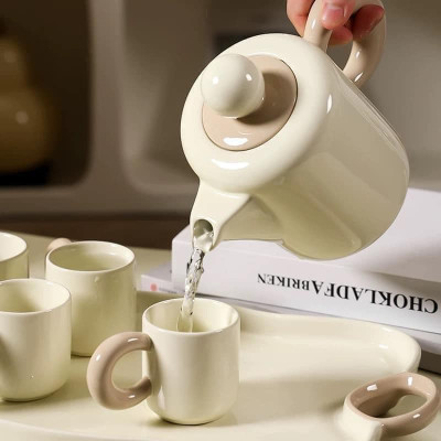 Set Bình nước + 6 cốc kèm khay Dopamine Phong cách Bắc Âu Hàng chính hãng