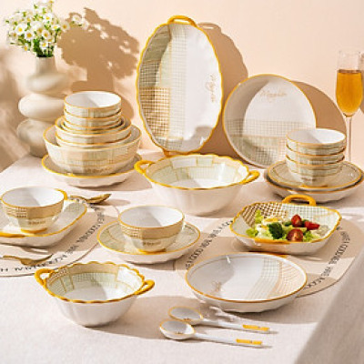 Bán Lẻ Bộ Bát Đĩa Gốm Sứ Cao Cấp Gosu Thổ Cẩm Mingliu