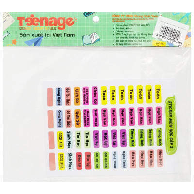 Sticker Thời Khoá Biểu Cấp 3 - Thay Đổi Môn Học A5 - Teenage TKB-12