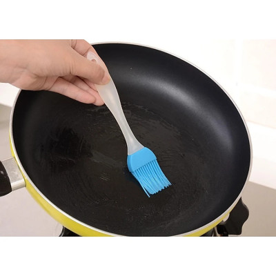 Cây Cọ Silicon Cán Trong Quét Dầu, Bơ, Kem Trang Trí Bánh - Chính Hãng (Giao màu ngẫu nhiên)