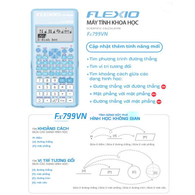 Máy Tính Khoa Học Flexio - Thiên Long Fx799VN - Màu Đen - Mẫu 2