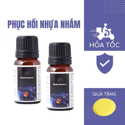 Phục hồi nhựa nhám Plastic Remove làm mới và dưỡng nhựa đen otô, xe may cũ chai 10ml Nhật Bản