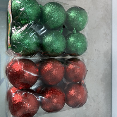 Quả châu kim tuyến treo cây thông noel - Châu cao cấp đủ size đủ màu
