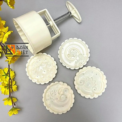 Khuôn Trung Thu 4 mặt HOA VĂN hình CHIM PHƯỢNG HOÀNG LỬA. Dụng cụ làm bánh tạo hình 3D Sắc Nét - 200gr - > 250gr. Chuyên