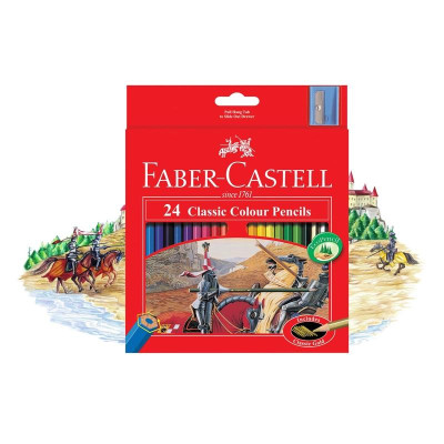Faber-Castell-115854- Chì Màu Classic Knight - 24 Màu Dài