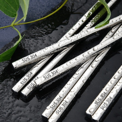 Đũa Inox SUS304 Hàng Cao Cấp - Set 10 Đôi Đũa Inox Mẫu Mới - Hàng Chính Hãng