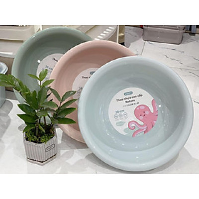 Thau rửa mặt, Thau nhựa Notoro - Nhựa Cao Cấp, Chắc Chắn, Sang Trọng An Toàn Cho Sức Khỏe ( tặng kèm sticker) - Chính hãng inochi tiêu chuẩn nhật bản