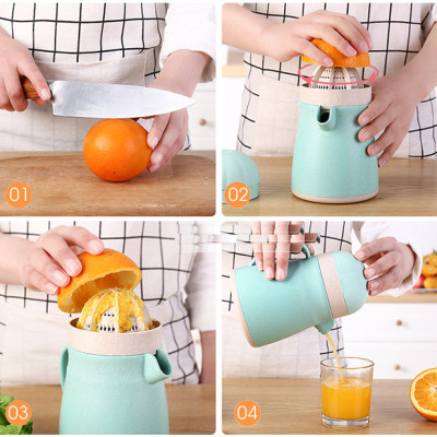 Bình Vắt Bước Cam Làm Từ Lúa Mạch - Bộ Vắt Nước Cam ( Màu Ngẫu Nhiên )