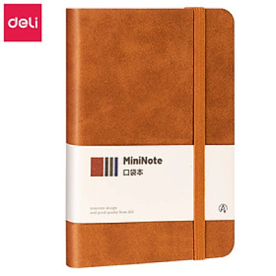 Sổ Da A5/A6/A7 Sổ Tay Bìa Da Kẻ Ngang Deli - 300 Trang Giấy Dày Chất Lượng Chống Nước Quà Tặng Sang Trọng