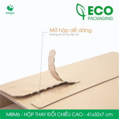 MBM6 - 41x32x7cm - Combo 60 Hộp carton thay đổi chiều cao - Thùng carton đóng hàng