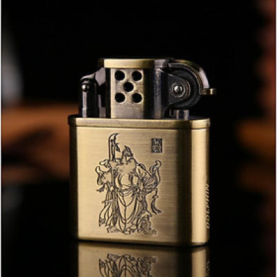 Vỏ Hột Quẹt Bật Lửa Gas Dolphin HY-303 Họa Tiết Nhiều Hình Sang Trọng - Dùng Gas Đá Cao Cấp