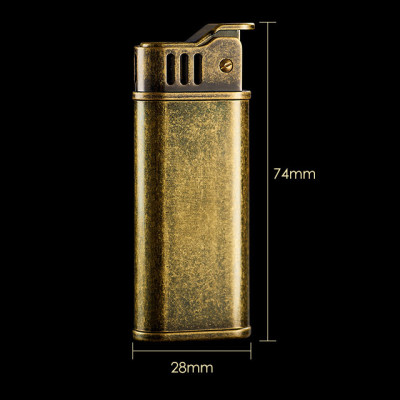 Vỏ Hột Quẹt Bật Lửa Xăng Đá Đánh Lửa Tự Động YuBang YB-JF Thiết Kế Mới Đẹp Độc Lạ - Dùng Xăng Bấc Đá Cao Cấp