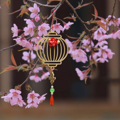 Combo 6V - Bộ 6 dây treo trang trí Tết Khai Lộc Hoàng Kim màu vàng, trang trí mai đào 