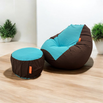 Bộ Ghế Lười K-Bean Canvas Xanh Nâu