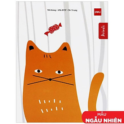 Tập Học Sinh - 4 Ô Ly Vuông - 96 Trang 100gsm - Deli CNA96-BTF (Mẫu Bìa Giao Ngẫu Nhiên)