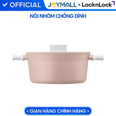 Nồi nhôm Lock&Lock chống dính Suit IH 22cm CSU1222PIK - Hàng chính hãng, dùng được bếp từ, tay cầm êm, dẫn nhiệt nhanh - JoyMall