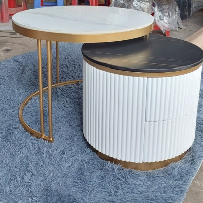 Bàn đôi tròn mặt đá Juno sofa 
