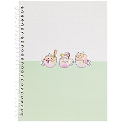 Sổ Lò Xo Teen Không Kẻ Có Chấm 80gsm - Cute Small - The Sun 01 - Màu Xanh Lá