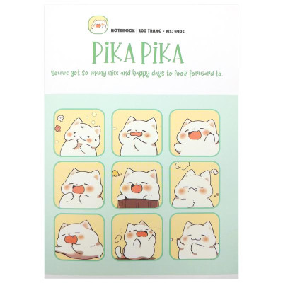 Tập Sinh Viên Pika Pika - Kẻ Ngang - 200 Trang 70gsm - Hải Tiến 4405 (Mẫu Bìa Giao Ngẫu Nhiên)