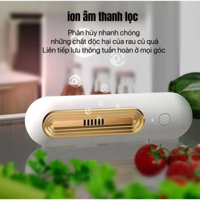 Máy Khử Mùi Tủ Lạnh Thông Minh Ozone Ion 2in1 | Tiệt Trùng, Kháng Khuẩn Hàng Cao Cấp