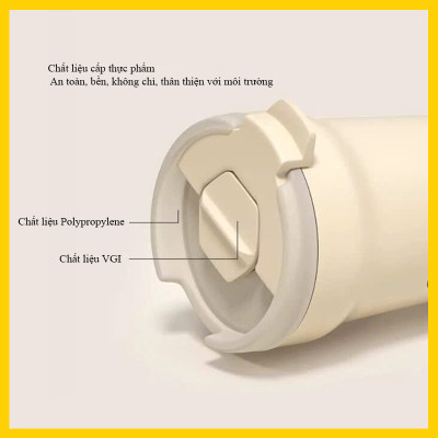 Bình giữ nhiệt cà phê Timemore |  thép không gỉ, chống tràn, lõi gốm.