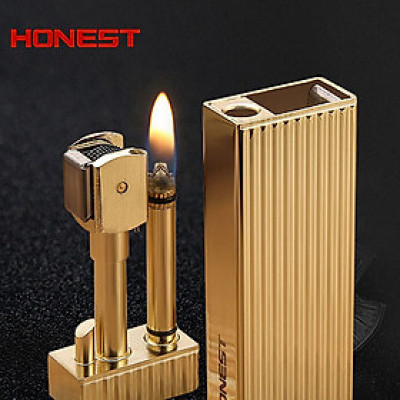 Vỏ Hột Quẹt Bật Lửa Xăng Đá Độc Lạ Honest G21 Thiết Kế Nhỏ Gọn Tiện Dụng - Dùng Xăng Bấc Đá Cao Cấp