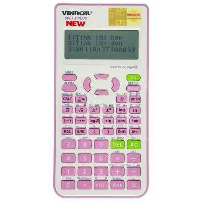 Máy Tính Vinacal 680EX Plus New - Màu Hồng