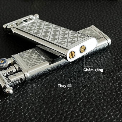 Vỏ Hột Quẹt Bật Lửa Xăng Đá HB101 Họa Tiết Kẻ Caro Độc Đáo Nhỏ Gọn Tiện Lợi - Nhiều Màu