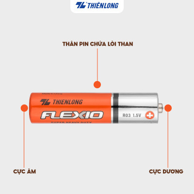 Lốc 4 Pin AAA Thiên Long Flexio BAC-R03/4