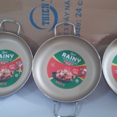 CHẢO CHỐNG DÍNH RAINY 2 QUAI INOX ROYAL 2.2 LY -26 cm , 28 cm và 30 cm- Hàng Chính Hãng