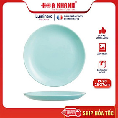 Đĩa Thủy Tinh Luminarc Diwali Light Turquoise 19cm - bộ 6 đĩa - P2613
