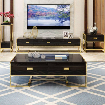 Bàn trà Fazio đen IBIE