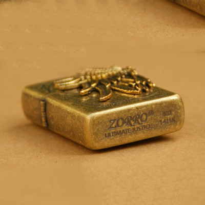 Vỏ Hột Quẹt Bật Lửa Xăng Đá Zorro Z8516 Hình Nữ Thần Amazon Cao Cấp