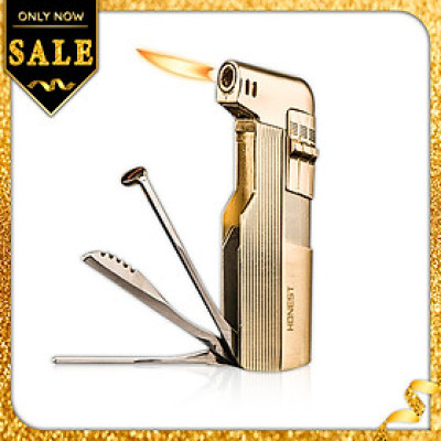 Vỏ Hột Quẹt Bật Lửa Gas Honest BCZ-1002 Kiêm Bộ Dụng Cụ Đa Năng Tiện Lợi Ngọn Lửa Cong Đẹp Độc Lạ - Dùng Gas Cao Cấp