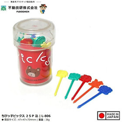 Hộp 25 tăm xiên trái cây hình gấu Chibikko Pick - Hàng Nội Địa Nhật Bản