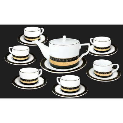 Bộ ấm chén Kim Lai mạ vàng cao cấp Long Phương