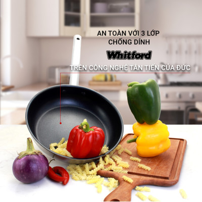 Bộ nồi chảo inox 304 cao cấp 5 đáy Kalpen Lermat L2 chuẩn công nghệ Đức gồm 3 nồi 18/22/26cm và chảo chống dính 26cm - Hàng chính hãng